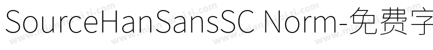 SourceHanSansSC Norm字体转换